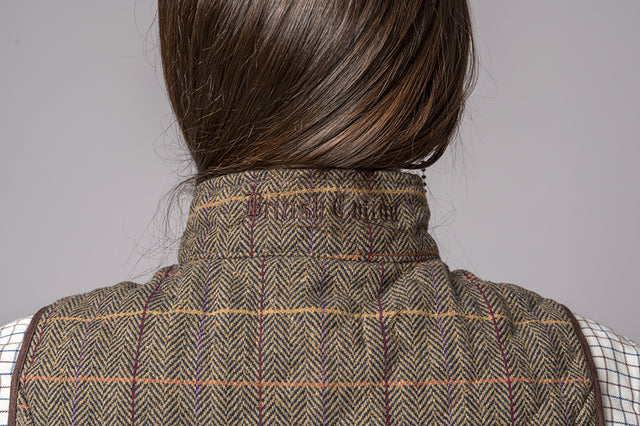 Chaleco cuadros marrón