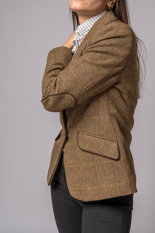 Chaqueta cuadros marrón