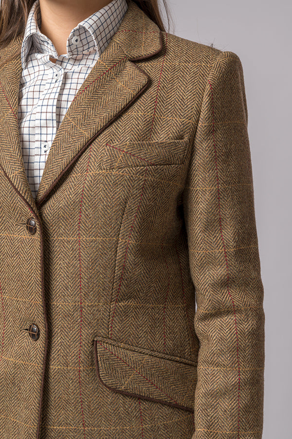 Chaqueta cuadros marrón