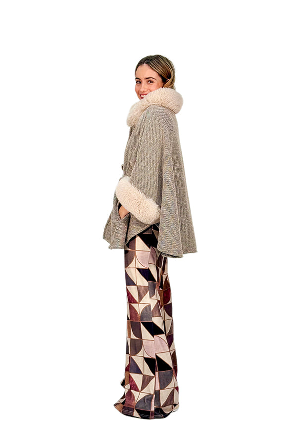 PONCHO CAPA MEZCLILLA GRIS