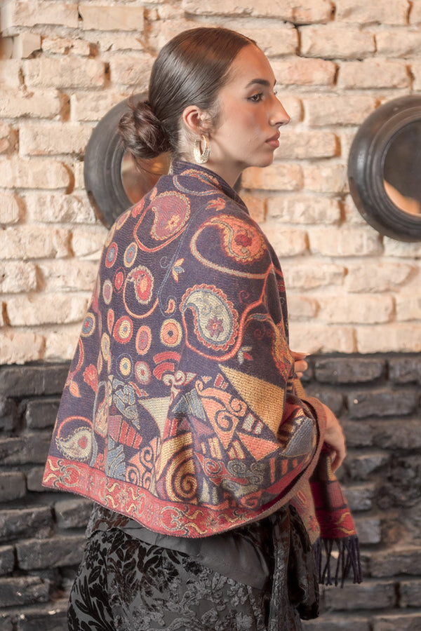 Pasmina tonos corales