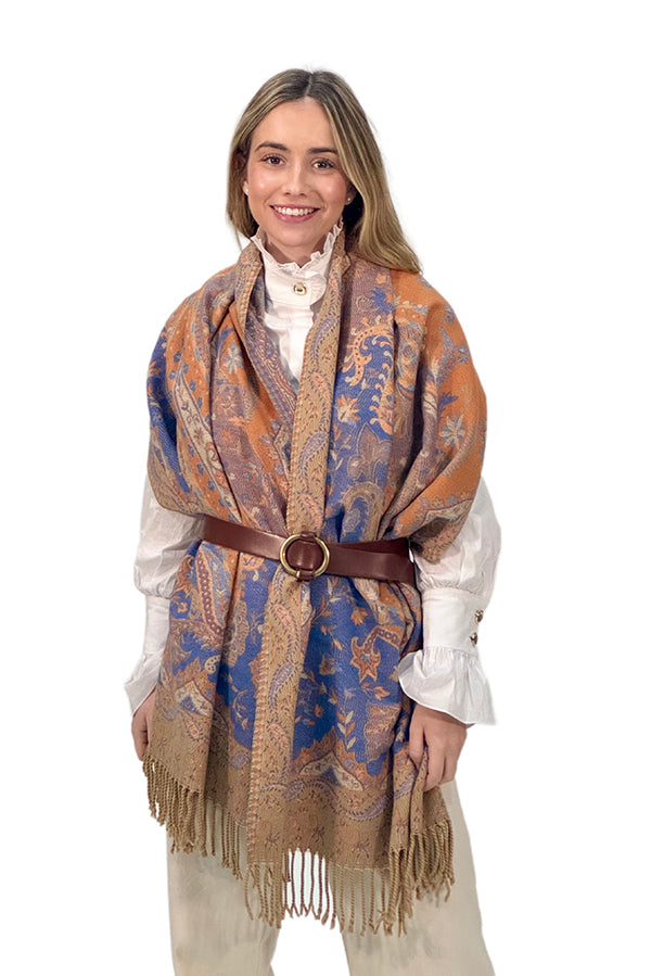 PASMINA MULTICOLOR AZUL