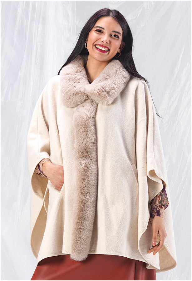 Poncho Pelos Marfil
