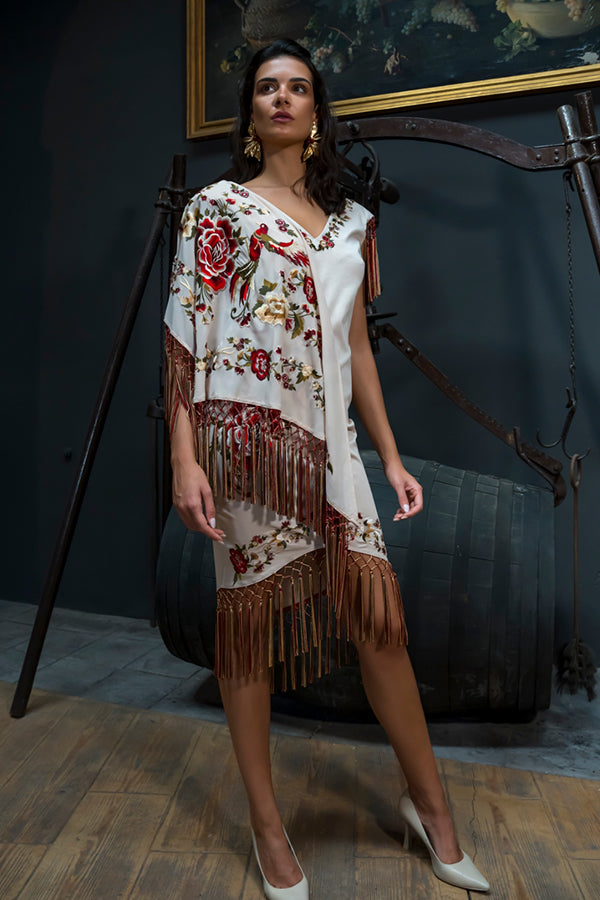 VESTIDO FLAMENCO MARFIL
