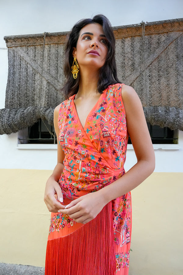 VESTIDO LOTO CORAL