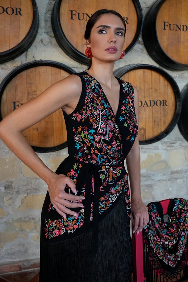 VESTIDO LOTO NEGRO