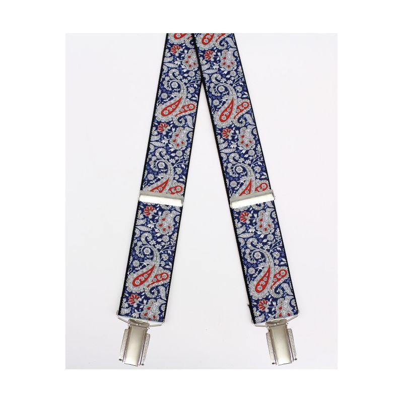 Large Blue Cashmere Dress Suspender Red