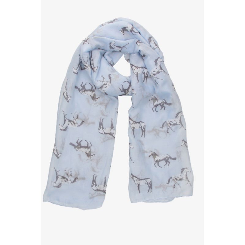 Foulard Caballos Celeste