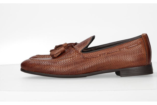 Leather Braided Tassel Shoe