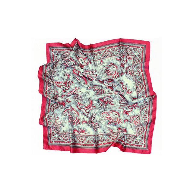 Pañuelo Rojo Adornos Cachemire Fondo Beige