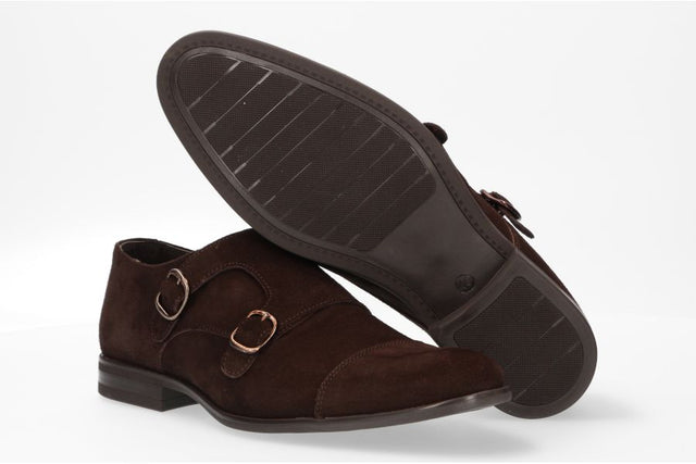 Brown Double Buckle Shoe