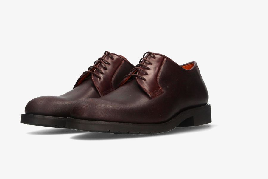 Plain brown calfskin Blucher Valverde del Camino