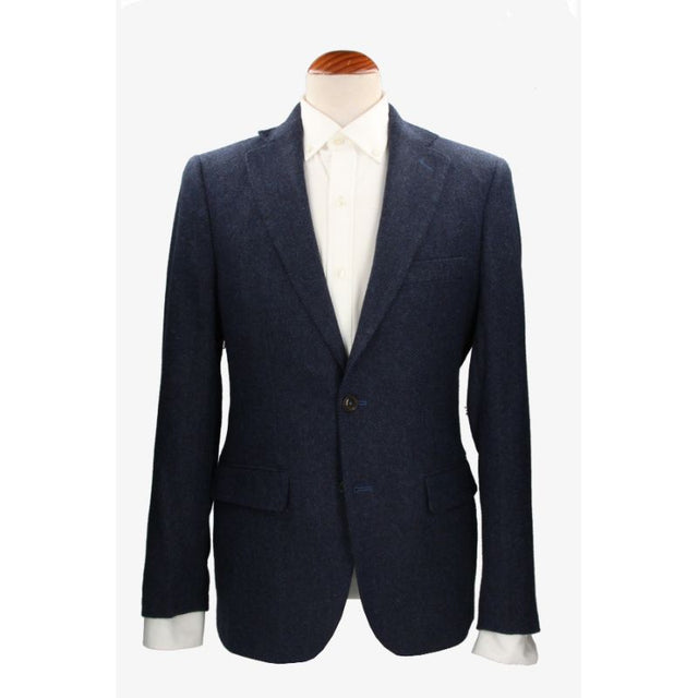 Blue Herringbone Blazer
