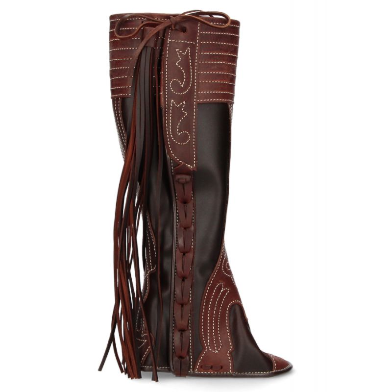 Valverde del Camino calf walking gaiter with four-leaf clover decoration