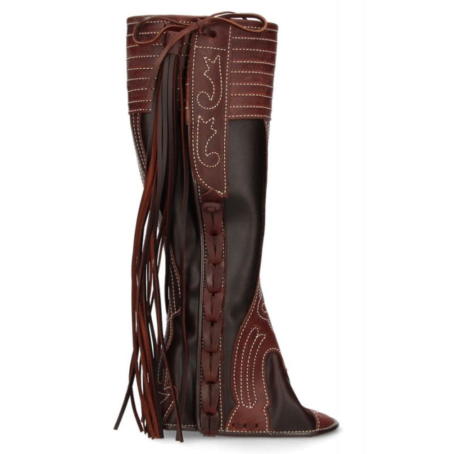 Valverde del Camino calf walking gaiter with four-leaf clover decoration