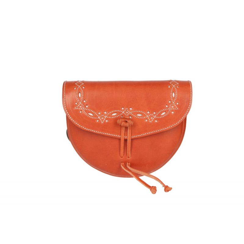 Light Leather Oval Waist Bag