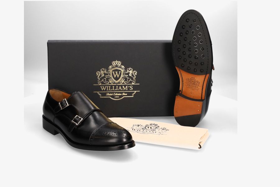 Monkstrap boxcalf negro