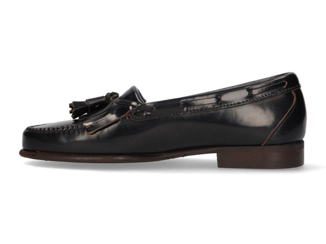 Navy Fringe and Tassel Moccasin