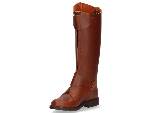 Old leather polo riding boot Valverde del Camino