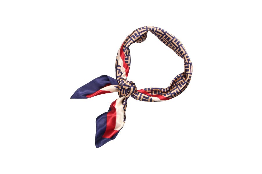 Mouchoir bleu ornemental