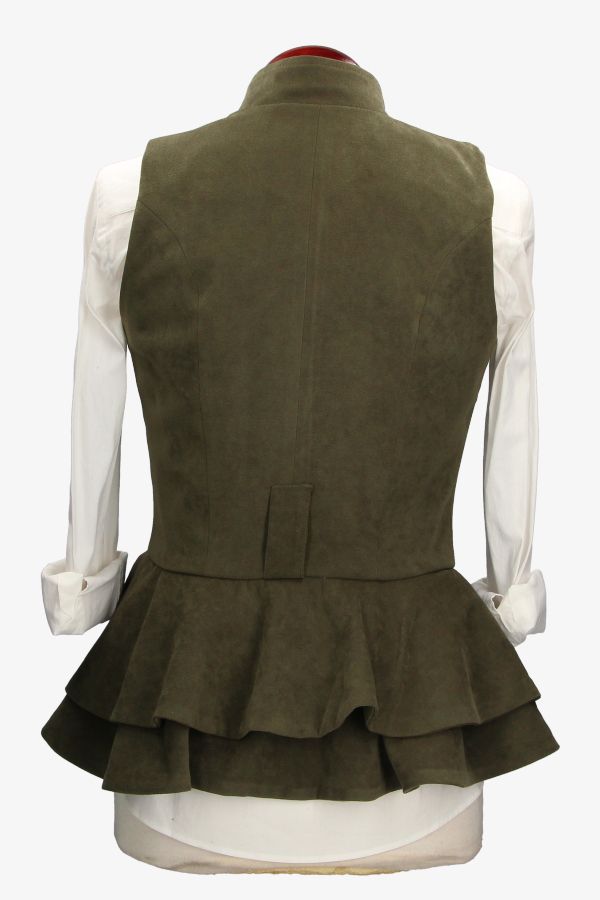 Galatea Green Suede Vest