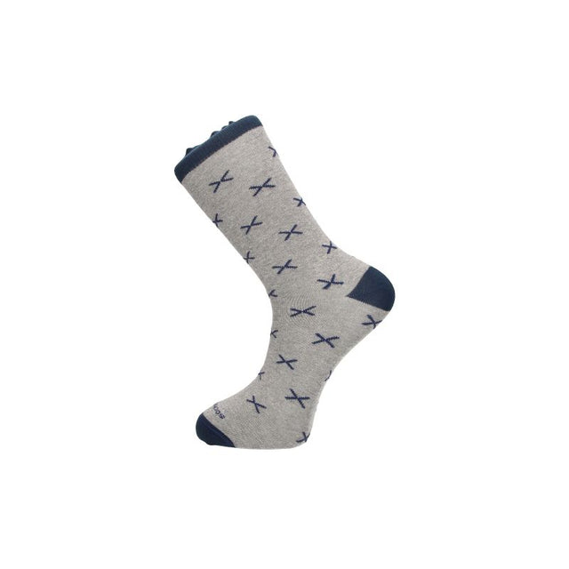 Gray Sock with Navy Blades