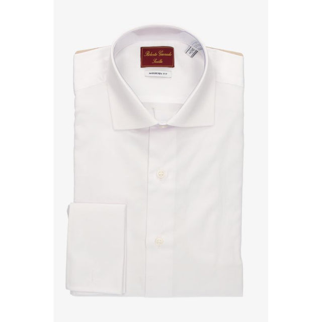 Camisa Lisa Blanca Doble Puño