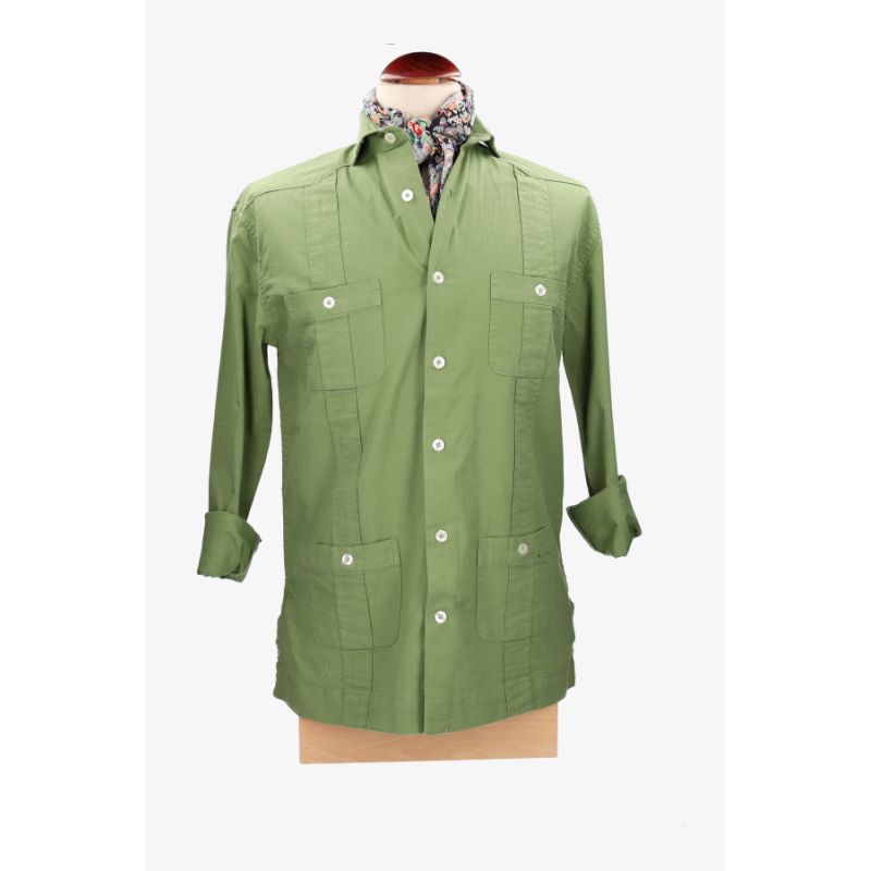 Khaki Guayabera Shirt