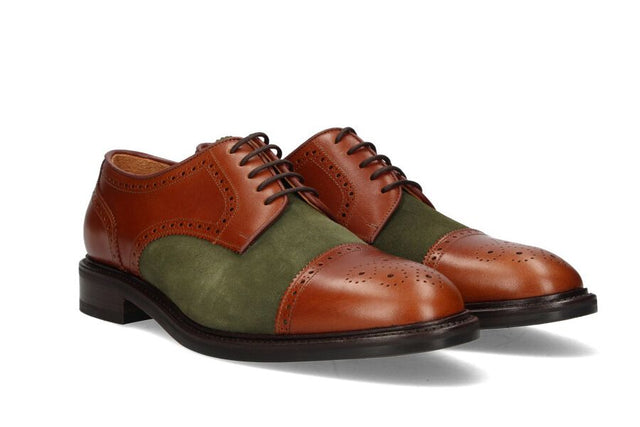 Blucher Piel y Ante Verde Valverde del Camino