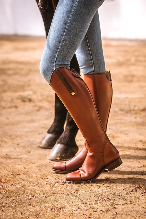 Women's Equestrian Leather Combined Brown Valverde del Camino