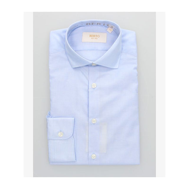 Camisa Fil A Fil Celeste