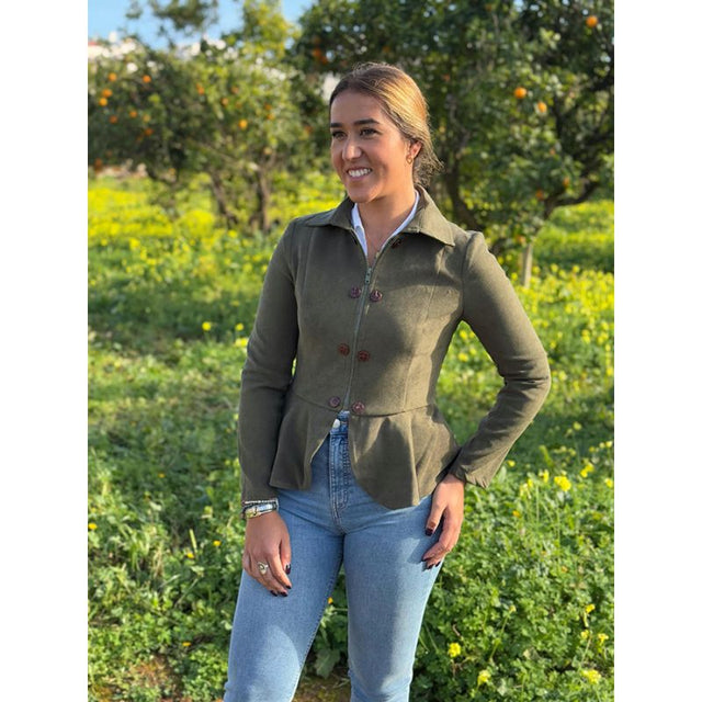 Veste en daim vert Tavira