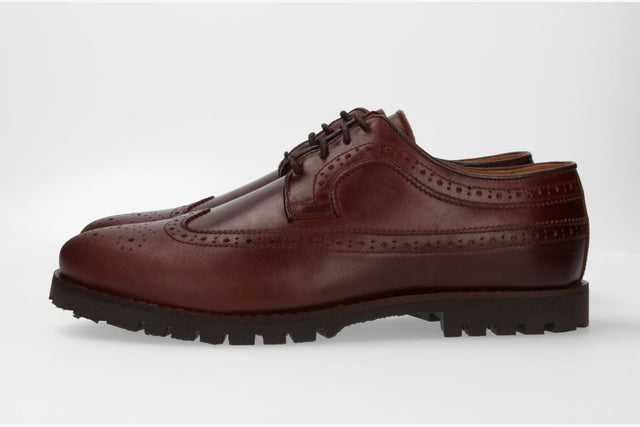 Brown Chopped Lace-Up Shoe