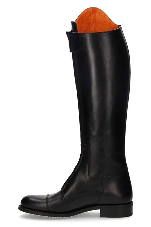 Black Equestrian Boot with Front Zipper Valverde del Camino