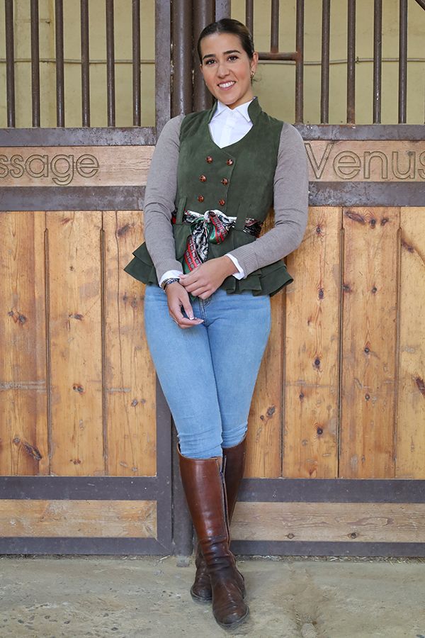 Galatea Green Suede Vest