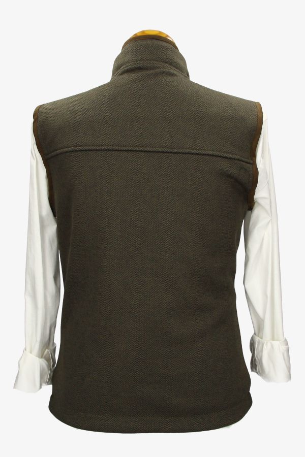 Green Polar Herringbone Vest