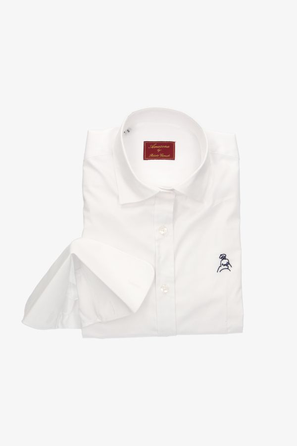 Camisa Mujer Blanca Doble Puño