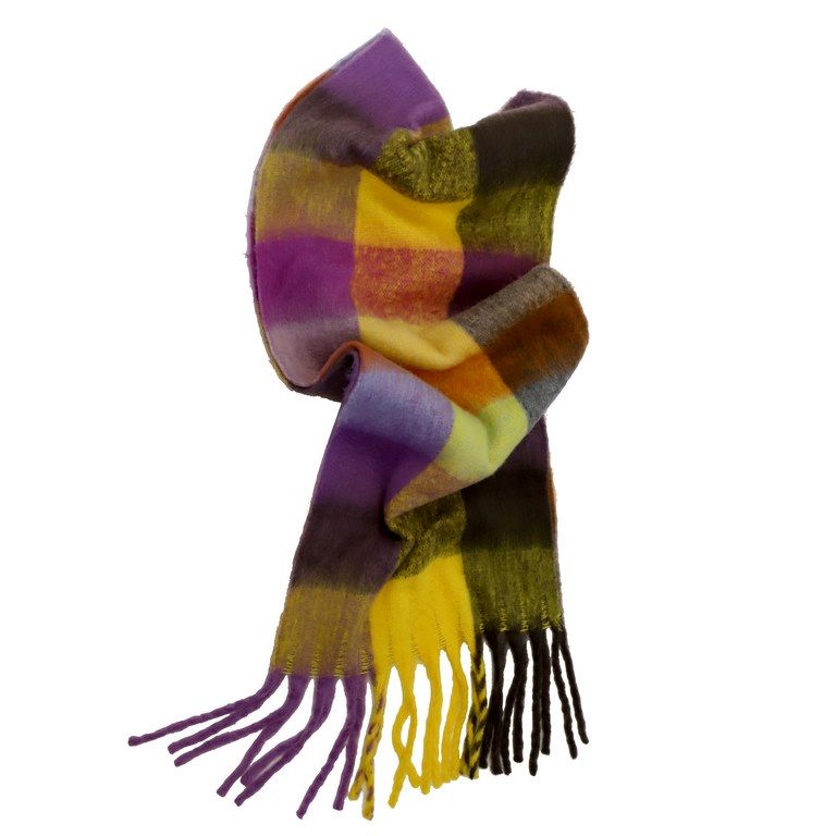 Yellow Checkered Scarf