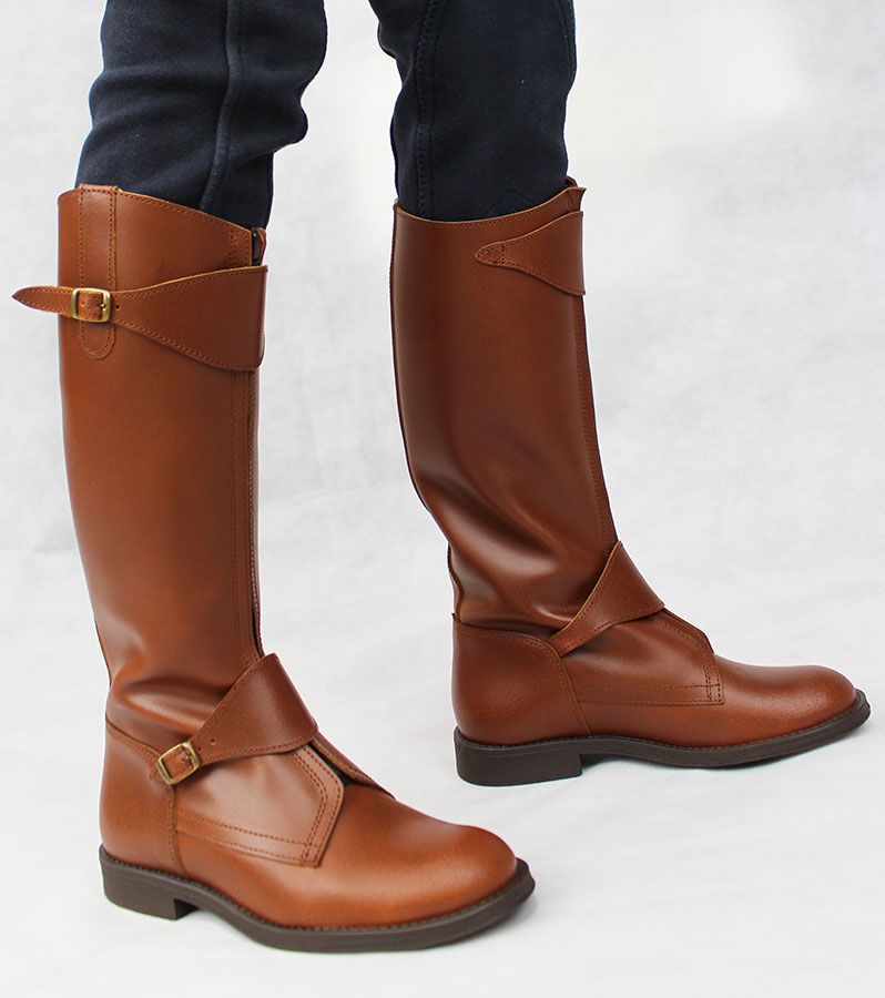 Old leather polo riding boot Valverde del Camino