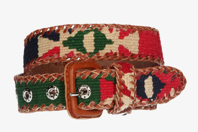 Blue, Green, Beige and Red Children's Belt