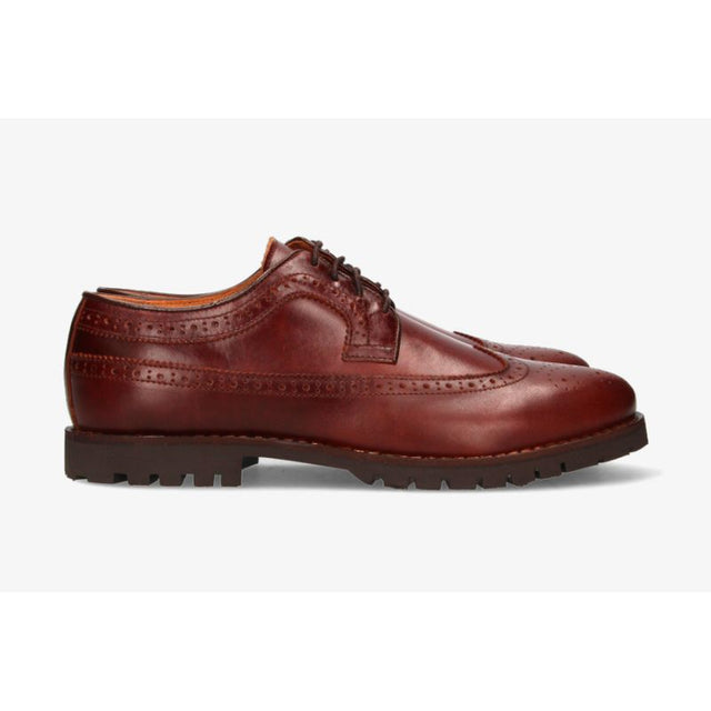 Brown Chopped Lace-Up Shoe