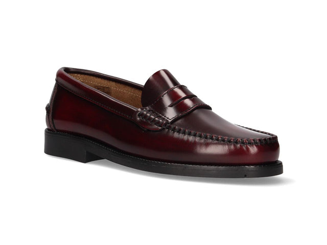 Burgundy Moccasin with Mask, Rubber Sole