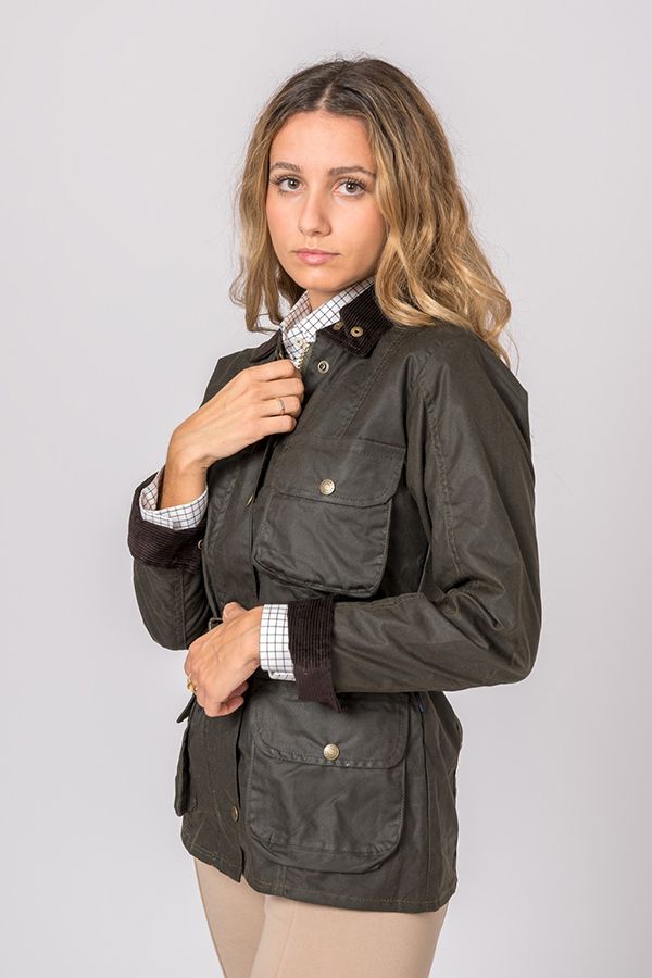 Chaqueta Encerada Pockets Verde