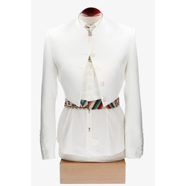 Off-White Twill Jacket and Waistcoat