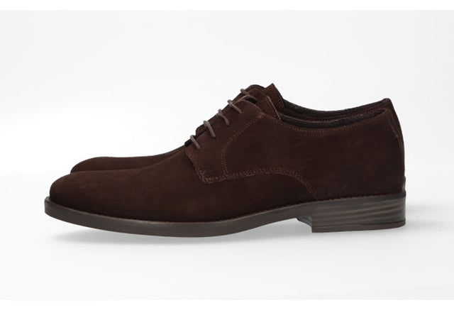 Brown Suede Lace-Up Shoe