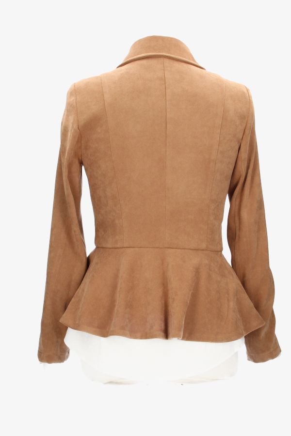 Veste en daim camel Tavira