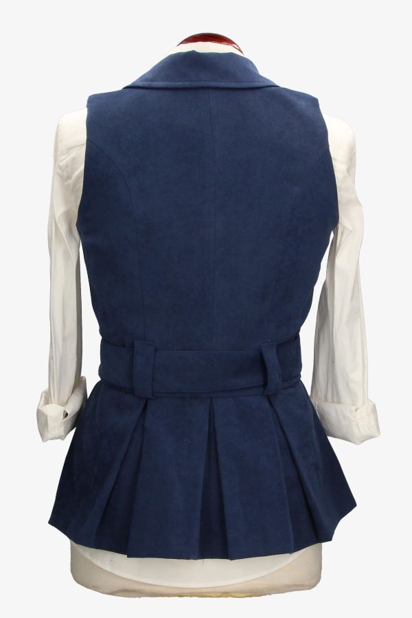 Pandora Blue Suede Vest
