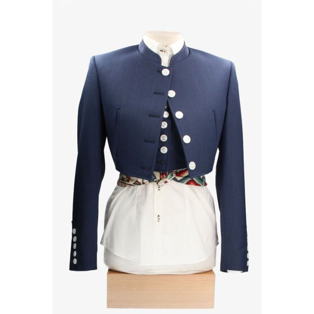 Blue Herringbone Jacket and Waistcoat