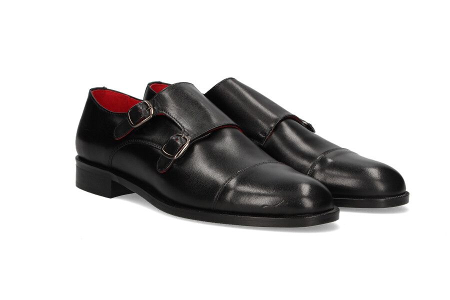 Black Double Buckle Shoe