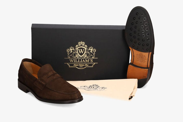 Brown nubuck loafer